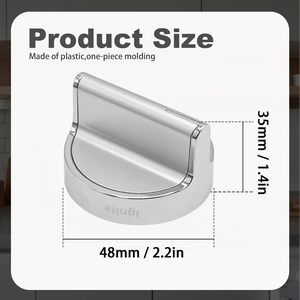 Bouton de cuisinière à gaz en acier inoxydable W10766544, remplacement pour four à usage domestique - Product Image 3