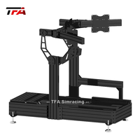 Simulateur de course en aluminium Cockpit Motion Sim Rig Driving & Flight Simulator Wheel avec Bass Shaker pour Moza Amusement Kit