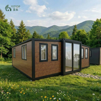 Maison conteneur extensible et étanche, maison conteneur modulaire préfabriquée, mini-maison préfabriquée chinoise pour usage commercial et domestique