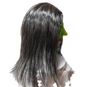 Máscara de látex de medio rostro de Exorcista Verde, divertida para Halloween, accesorio para cosplay y juegos de rol - Product Image 5