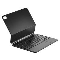 Clavier magique ultra-mince avec étui magnétique sans fil en alliage d'aluminium rétro-éclairé RVB pour clavier iPad