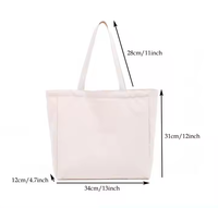 Ouye sac fourre-tout personnalisé pour femmes sac à bandoulière simple écologique en toile avec logo imprimé taille moyenne manipulé