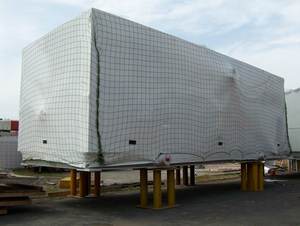 Fabriqué en Italie, film protecteur de marque Carte Dozio, 240 microns, 25 m x 12 m, protection UV, imperméable, film rétractable pour stockage extérieur - Product Image 4