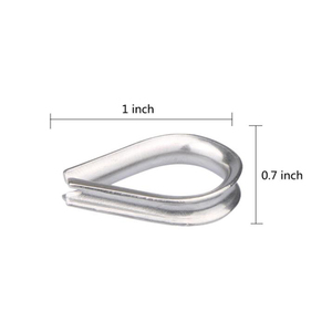 Kit de hardware de barandilla de cable de acero inoxidable al por mayor-Clips de cuerda de alambre y ojo de tensor y gancho y dedales de cable - Product Image 3