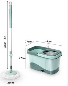 Serpillère rotative magique 360° en microfibre pour nettoyage de sols, avec seau, vente en gros personnalisée - Product Image 2