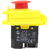 Interrupteur solénoïde KEDU KJD17B jaune IP55 étanche 250V pour machines de construction, arrêt d'urgence haute tension