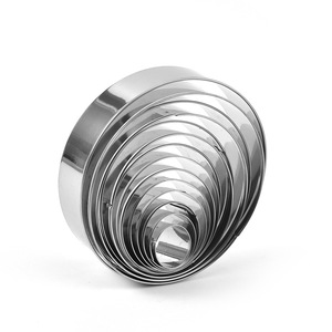 Bộ khuôn cắt bánh donut bằng thép không gỉ 18/8, 14 chiếc, hình tròn, dùng làm bánh quy và bánh ngọt - Product Image 3