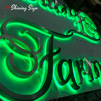 Logotipo de la marca de la empresa 3D cambiable, tienda al aire libre, letreros de letras retroiluminadas LED de negocios Diy personalizados