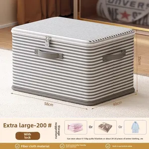 Caja <span class=keywords><strong>de</strong></span> Almacenamiento <span class=keywords><strong>de</strong></span> Tela con Asas <span class=keywords><strong>para</strong></span> Ropa, Mantas y Juguetes en el Armario - Product Image 4