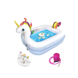 Dễ Thương Inflatable <span class=keywords><strong>Unicorn</strong></span> Hồ Bơi Hoàn Hảo Cho Trẻ Em Sân Sau Vui Vẻ Chơi Nước Và Hồ Bơi Đảng Trang Trí Tất Cả Các Mùa Hè - Product Image 1