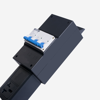 PDU 19 pouces en métal, unité de distribution d'alimentation 63A avec prises Schuko, multiprise horizontale pour montage en rack pour serveur réseau