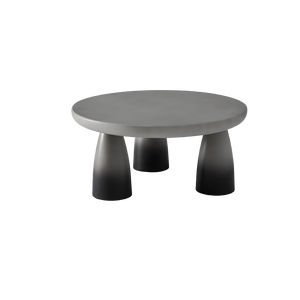 Contemporary OEM Shape Cement <b>Dining</b> <b>Table</b> With Solid Pedestal Base Concrete Restaurant <b>Table</b> For Hospitality Projects - Product Image 4