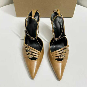Chaussures à talons hauts pour femmes de qualité supérieure avec bout pointu, bride à boucle et bride de cheville, sandales classiques et sexy - Product Image 4