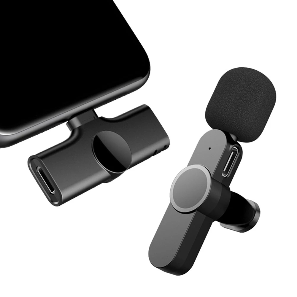 2021 new products Voice Recording mini wireless microphone plug play real time transmission Lavalier Microphone