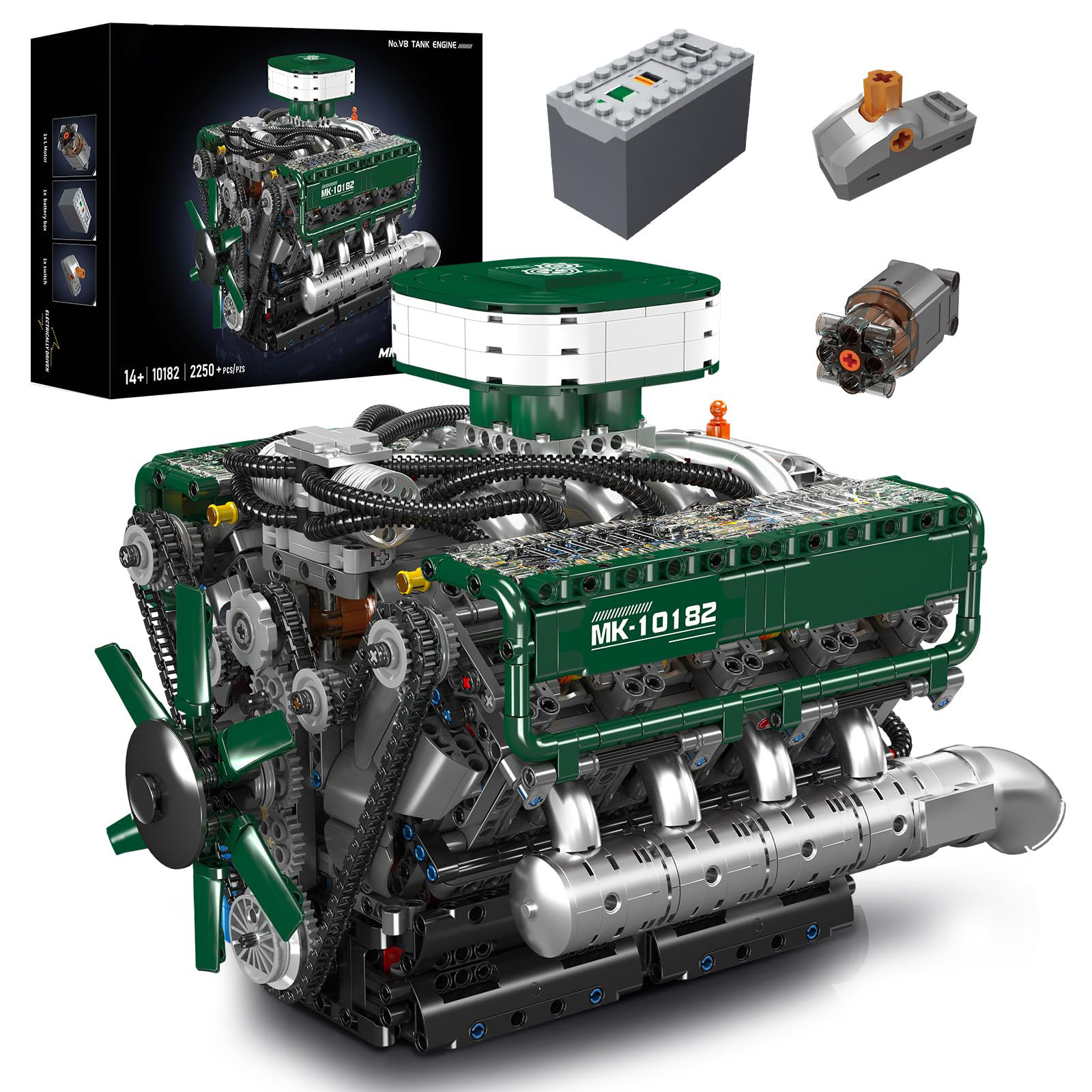 10182 V8 Tank Engine (2250pcs) - T1965B