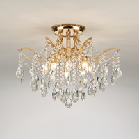 Lustre de luxe français en cristal pour villa, salle de banquet, salon, hall d'hôtel, décoration intérieure complète, éclairage de plafond central