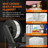 Filament PETG BEEMON 1,75 mm, 1 kg, option transparente, faible rétrécissement, bonne adhérence des couches, pour les amateurs et les professionnels de l'impression 3D