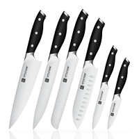 Cuchillo Santoku Profesional de 7 Pulgadas, Acero X50CrMoV15, Hoja Ultra Afilada, Cuchillo de Cocina Japonés para Cortar Pescado y Carne
