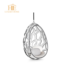 Love Hotel decoración <span class=keywords><strong>Columpio</strong></span> de acero inoxidable silla colgante de huevo con tela de terciopelo - Product Image 2