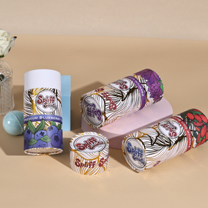 Bombas de Baño de Lujo, Esponjas Cilíndricas Redondas, Caja de Papel Personalizada, Pantone CMYK, Recubrimiento UV Dorado, Tubo de Papel Metalizado - Product Image 4