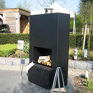 Cheminée et poêle d'intérieur autoportants en acier Corten pour brûlage de bois, et cheminées et poêles d'extérieur en acier Corten pour brûlage de bois - Product Image 5