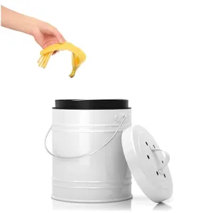 Compost Bin Kitchen Kitchen Organic Rubbish Bin And Compost Bin With Activated Carbon Filter In Lid