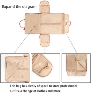 Bolsa de Viaje Plegable de Gran Capacidad para Mujer, Modelo 2024 <span class=keywords><strong>Okasa</strong></span> 24041214, con Cierre de Cremallera, en PU, para Trajes, Color Personalizado - Product Image 6