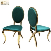 Silla de acero inoxidable para salón de bodas, fabricante OEM