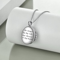 Bijoux de crémation Vintage personnalisé en argent Sterling coquille d'ormeau ovale cercle tournesol Photo urne collier