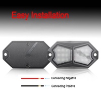 Feux Rock Haute Qualité 12-24V 18 LED RGB Blanc Pur pour Camion Remorque 4x4 Hors-Route Jeep Autres Accessoires d'Éclairage Automobile Pickup SUV