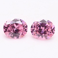 Pierre précieuse en zircone cubique de couleur rose, taille ovale, facettée, de haute qualité Yingma, 2*3mm-13*18mm