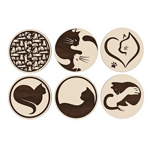 Eco Friendly MDF and Resin Square Classic Design Food Grade Durable Handmade Reusable <b>Table</b> <b>Protector</b> Coaster Set - Product Image 1