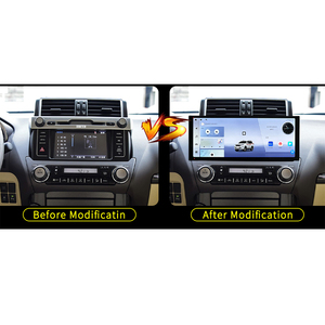 หน้าจอสัมผัสไร้สายขนาด 12.3 นิ้ว รองรับ CarPlay และ Android Auto สำหรับรถยนต์โตโยต้า ปราโด ปี 2014 2015 2016 2017 พร้อมระบบนำทาง GPS วิทยุสเตอริโอ และบลูทูธ - Product Image 3