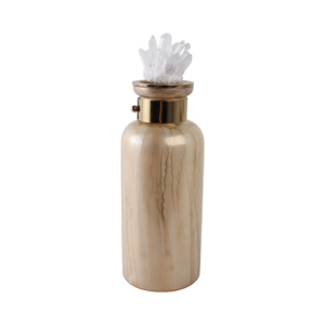 Vaso cilindrico con coperchio in cristallo per decorazioni da soggiorno, vaso in vetro per fiori, decorazione glamour per casa e ufficio - Product Image 3
