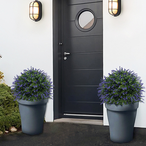 Arbustes artificiels résistants aux UV Offre Spéciale PZD-1-235B Arbres topiaires de lavande en plastique avec piquet de sol pour le jardin de porche - Product Image 2