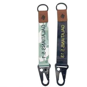 Custom Logo Printed Sublimation Strap Wrist Polyester Keychain Lanyard Embroidered Short <b>Key</b> <b>Chain</b> Woven Lanyards Wristlets - Product Image 2