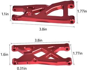 Ensemble de bras de suspension en métal aluminium (avant/arrière) <span class=keywords><strong>Arrma</strong></span> 1/10 <span class=keywords><strong>Granite</strong></span> 4X4 Senton, voiture télécommandée électrique, jouet RC, camion - Product Image 5