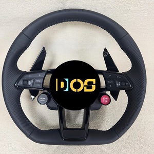 Volant de voiture pour <span class=keywords><strong>Audi</strong></span> R8 A3 A4 A5 A6 A7 S3 S5 <span class=keywords><strong>Q5</strong></span> Q7 TT TTs <span class=keywords><strong>RS</strong></span> C7 C8 RS3 RS4 Sport en cuir et daim - Product Image 1