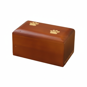 Urnes de crémation en bois faites à la main de Style américain de haute qualité pour les cendres de chat et de chien pour les funérailles d'animaux de compagnie Urnes funéraires en gros - Product Image 1