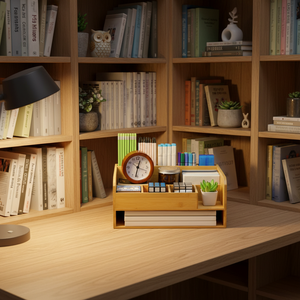 Organizer <span class=keywords><strong>da</strong></span> <span class=keywords><strong>Scrivania</strong></span> Multifunzionale in Bambù per Forniture d'Ufficio e Accessori <span class=keywords><strong>da</strong></span> <span class=keywords><strong>Scrivania</strong></span> - Vendita all'Ingrosso - Product Image 6