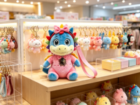 Porte-clés en peluche dinosaure mignon, jouet en peluche doux en coton, taille personnalisée pour pendentif de sac à dos, cadeau d'anniversaire