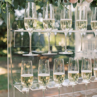 Support mural personnalisé à 3 niveaux en acrylique transparent pour verres à champagne, présentoir en plexiglas pour mariage et fête