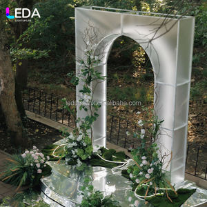 LEDA Luxury European Style Transparent Square Metal <b>Stand</b> Wedding Arch Door <b>Backdrop</b> for Wedding Decor Party - Product Image 4
