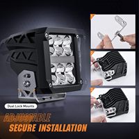 Luz LED de 4 Pulgadas con DRL, 60W, Luz de Trabajo, Haz de Luz Superpotente, con Kit de Cableado de 16AWG para Camionetas Todoterreno, SUV, ATV y UTV
