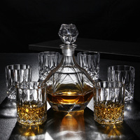 Bouteille en verre moderne et antique de 400ml, décanteurs de liqueur en cristal avec neige ou gold mountain