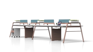 Modern Extendable Modular Metal <b>Office</b> Workbench with Iron Frame Customizable 2/4/6/8 Staff Seating <b>Workstation</b> - Product Image 4
