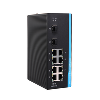 Interruptor de red industrial gigabit poe de 8 puertos, 10 puertos gestionados, equipo de seguridad, cámara ip, cámara cctv