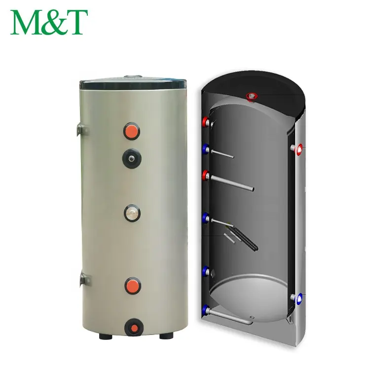 M & TゴールデンサプライヤーLuft-Wasser-Warmepumpe300リットル家庭用バッファー水タンク熱力学的ヒートポンプシステム