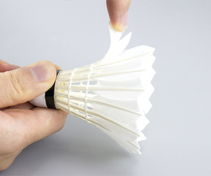 Vente en gros, plume d'oie de classe a, logo personnalisé, utilisation pratique, volant d'entraînement léger, <span class=keywords><strong>badminton</strong></span> - Product Image 5