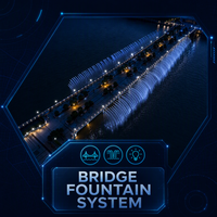 Contratista de Diseño y Construcción de Fuentes de Agua - Cortina de Agua Digital con Luz - Puente de Cascada - CE RoHS Directo de Fábrica
